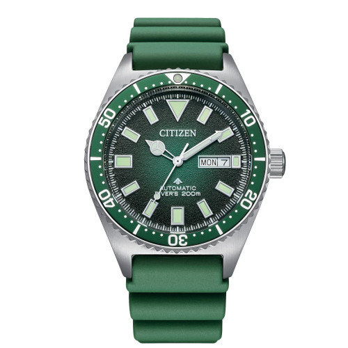 Reloj Citizen NY0121-09X promaster hombre caucho verde autom&aacute;tico