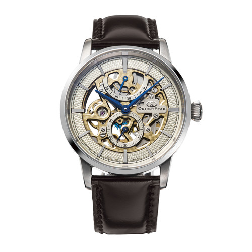 Reloj Orient Star re-az0004s skeleton champagne