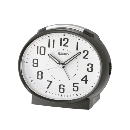 Reloj Seiko despertador QHK059K ovalado negro