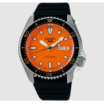 Reloj Seiko SRPL89K1 5 Sports SKX Street Style esfera naranj...