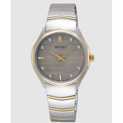 Reloj Seiko SUR616P1 reloj pulsera bicolor Ladies diamantes
