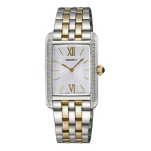 Reloj Seiko SWR093P1 rectangular bicolor mujer