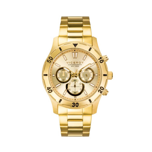 Reloj Viceroy 401135-97 crono acero dorado hombre