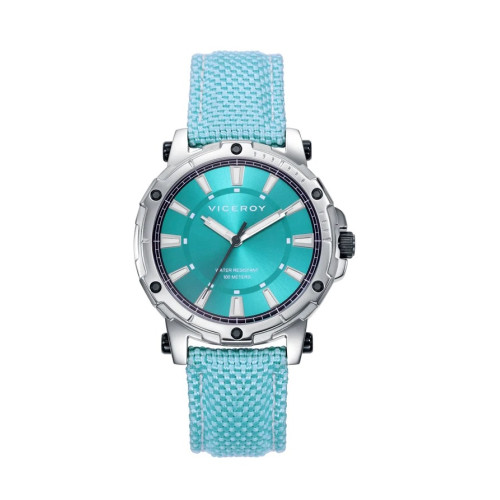 Reloj Viceroy 401178-67 nylon esfera azul claro mujer