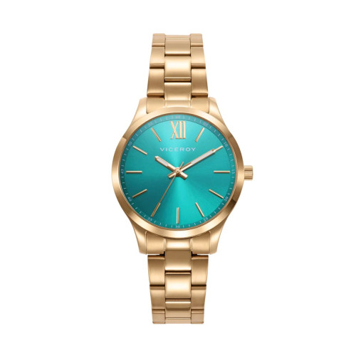 Reloj Viceroy 401180-63 acero dorado esfera verde mujer