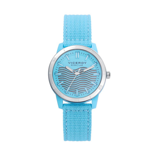 Reloj Viceroy 41114-37 ecosolar nylon esfera azul claro mujer