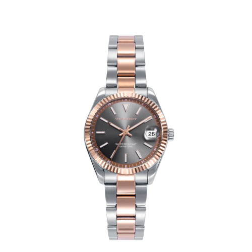 Reloj Viceroy 42438-17 acero bicolor esfera gris mujer