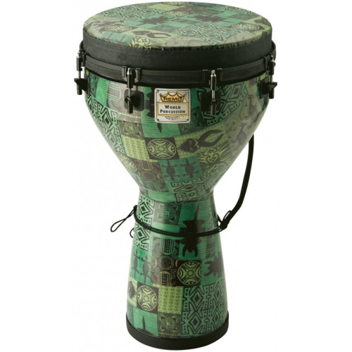 Remo Djembe DJ-0014-32 Green Kinte Kloth