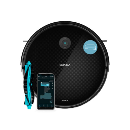 Robot aspirador Cecotec Conga M20 7000Pa base de carga WiFi 160m&sup2; negro