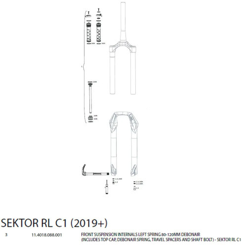 RockShox Horquilla baja Sektor RL Remote