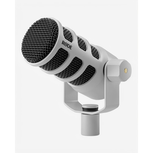 RODE PodMic White &mdash; Micr&oacute;fono Din&aacute;mico Broadcast para Podcast (Blanco)