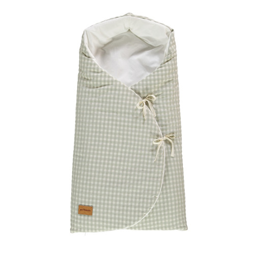 Saco para capazo Mimo Checks Verde