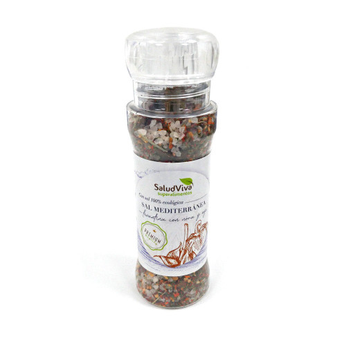 Sal Mediterr&aacute;nea Levantina con &Ntilde;ora y Ajo &middot; Salud Viva &middot; 130 gramos