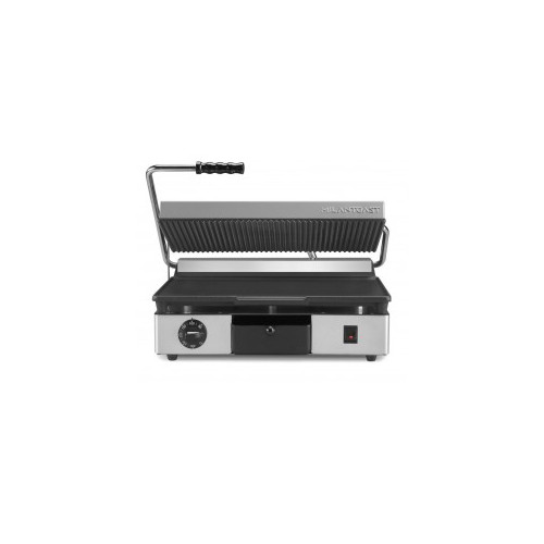 Sandwichera placas rayada-lisa cl&aacute;sica 430 x 250 mm Milan toast 16031