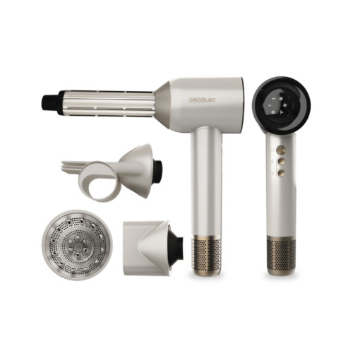 Secador de pelo Cecotec DryGlam Waves 1600W 110000 rpm 4 cabezales beige