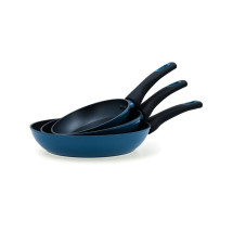 Set de 3 sartenes Future Quid aluminio forjado azul
