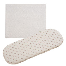 Set de Sábana bajera ajustable para capazo + muselina Mimosa...