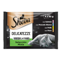 Sheba Delicatezze Selecci&oacute;n Mixta Gelatina en Bolsita para Gatos - Multipack