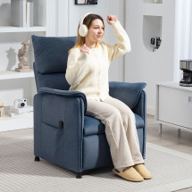 Sillón Rui Homcom reclinable con reposapiés 104x80x83 cm