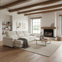 Sofá chaiselongue Calgary 3 plazas deslizante y reclinable t...