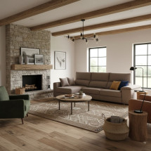 Sofá chaiselongue Sidney 3 plazas deslizante y reclinable te...