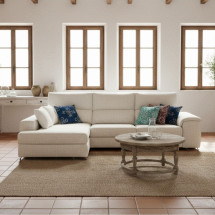 Sofá chaiselongue Sidney 3 plazas deslizante y reclinable te...