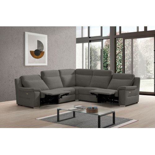 Sof&aacute; rinconera relax de tela Adele XL de StyleKomfort