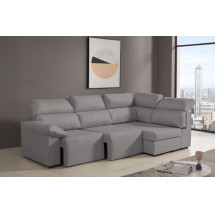 Sofá rinconera de tela Dener Extra de HOME