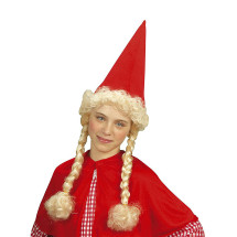 Sombrero de gnoma con trenzas para niña