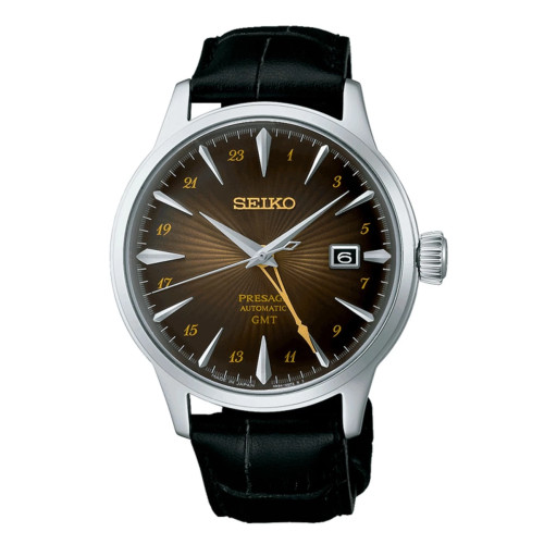 SSK039J1 Seiko Presage Cocktail esfera marr&oacute;n GMT hombre