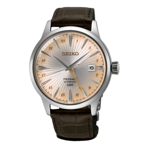 SSK041J1 Seiko Presage Cocktail esfera champagne GMT hombre