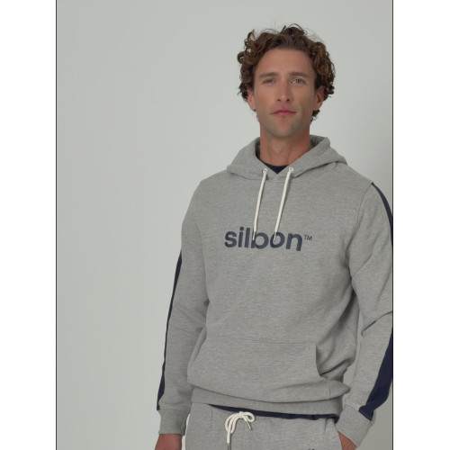 Sudadera deportiva capucha gris