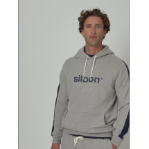 Sudadera deportiva capucha gris