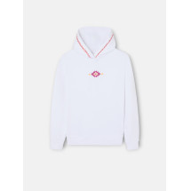 Sudadera girl capucha raqueta etnica blanca