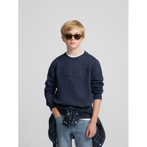 Sudadera kids silbon patch azul marino