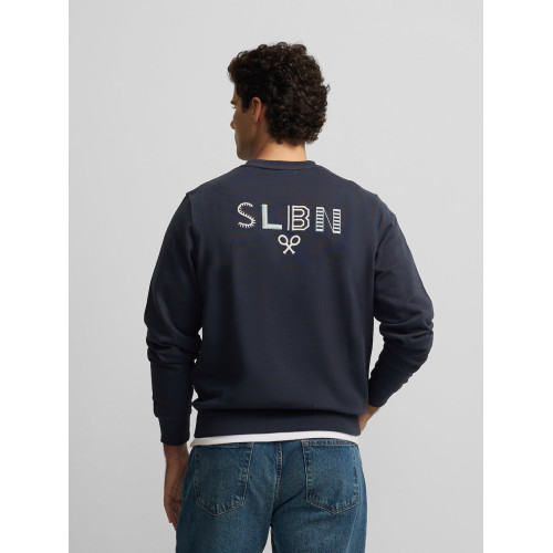 Sudadera slbn bordados azul marino
