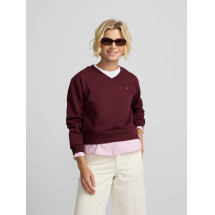 Sudadera woman bajo camisero granate