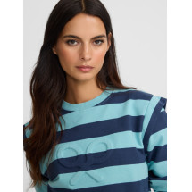 Sudadera woman hombreras rayas azules