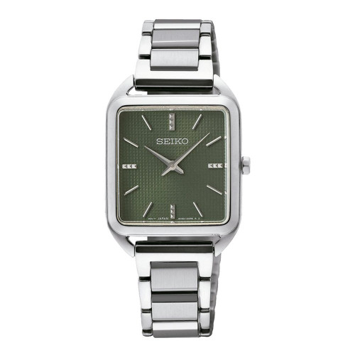 Swr075p1 reloj cuadrado Seiko mujer verde