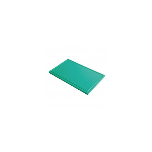 Tabla para cortar Gastro-M PE alta densidad GN 1-1 15mm borde acanalado verde GN335
