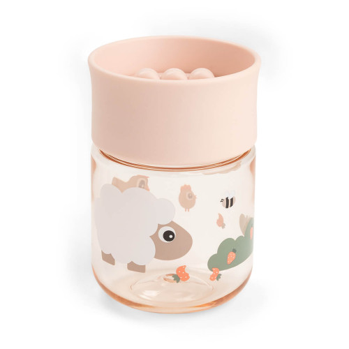 Taza de aprendizaje 360 Tiny Farm Rosa