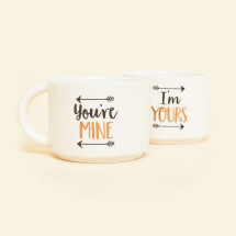 Tazas apilables - Eres mío y Soy tuyo