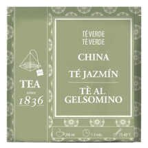 Té verde Jazmín premium, Caja de 50 Píramides en Bolsas