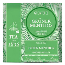 Té Verde con sabor a Menta, Caja de 50 Píramides en Bolsas