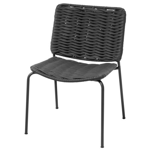 TEGEL&Ouml;N Silla de interior y exterior - gris oscuro/negro