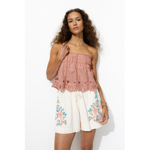 Top crop bordado