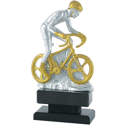 TROFEO CICLISMO DE RESINA BICOLOR