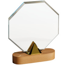 TROFEO CRISTAL FORMA OCTAGONAL