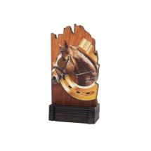 TROFEO DE MADERA EQUITACIÓN