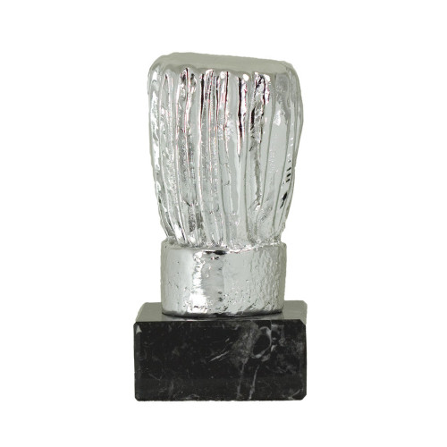 TROFEO DE RESINA SOMBRERO COCINERO PLATA